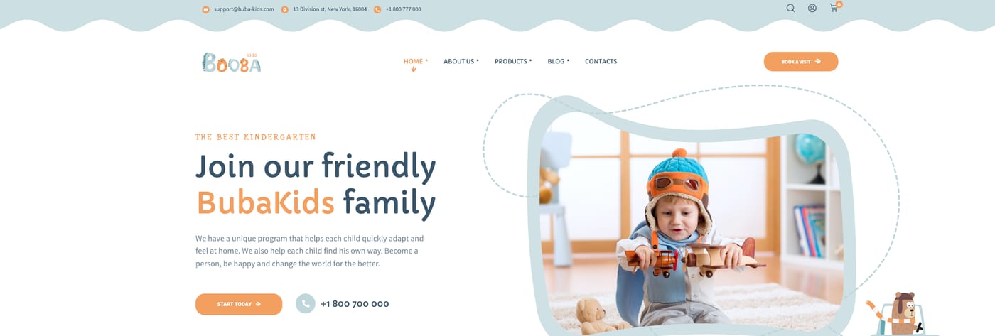 Anaokulu web sitesi tasarım örneği — Doğal ve Sade