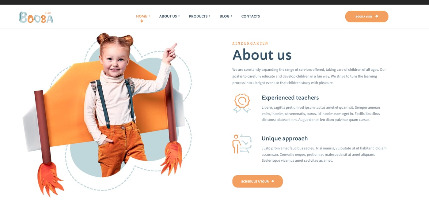 Anaokulu web sitesi tasarım örneği — İçerik Odaklı