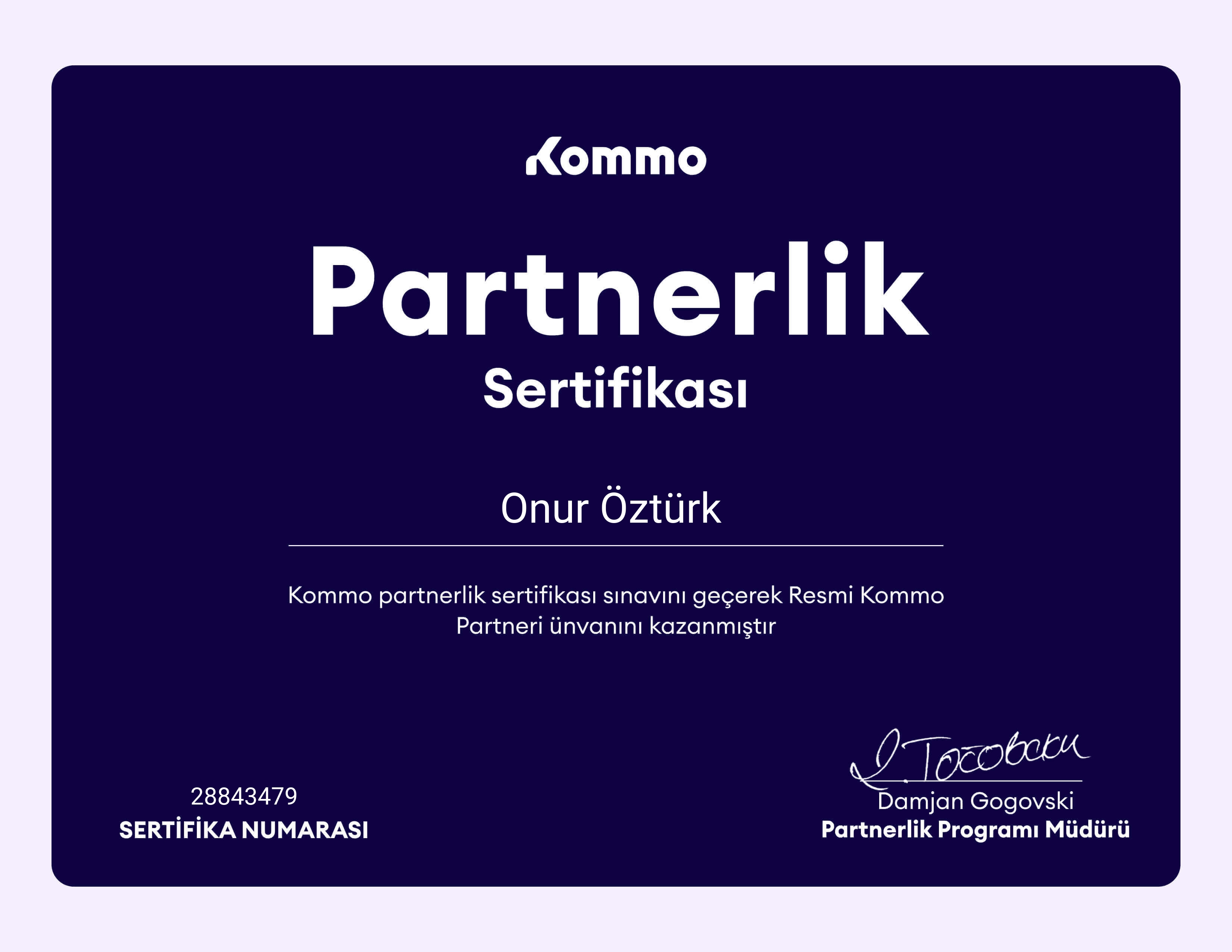 Kommo CRM Partner Belgesi