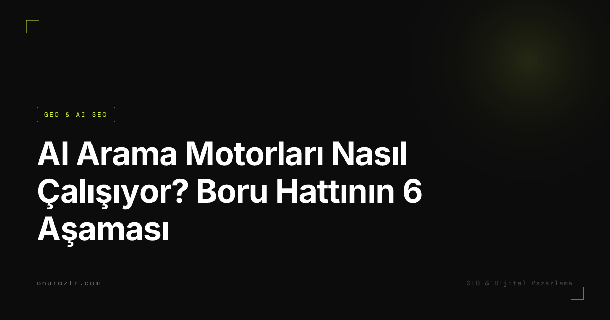 AI Arama Motorları Nasıl Çalışıyor? Boru Hattının 6 Aşaması
