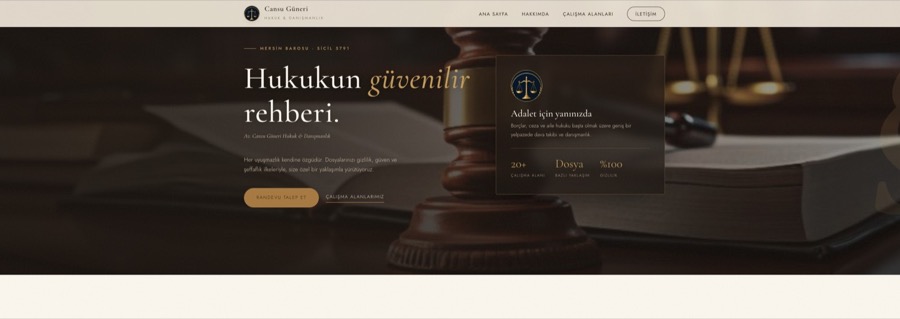 Av. Cansu Güneri web sitesi tasarımı — Hukuk
