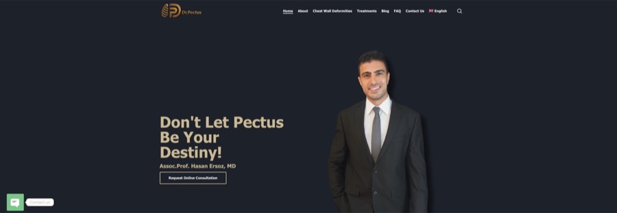 Dr. Pectus web sitesi tasarımı — Doktor