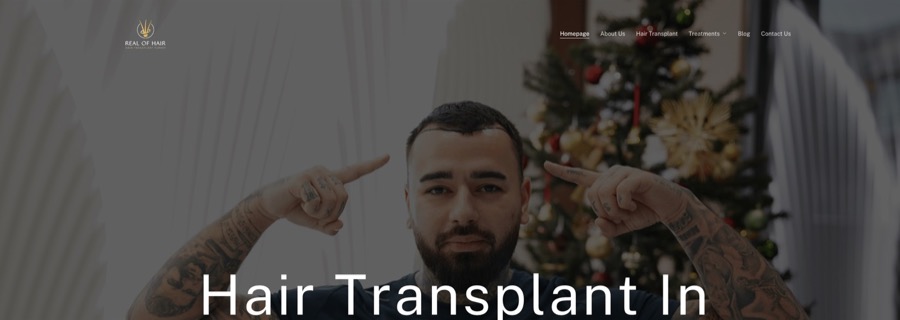 Real of Hair web sitesi tasarımı — Saç Ekimi